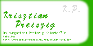 krisztian preiszig business card